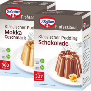 Dr. Oetker Professional Klassischer Pudding Schokolade oder Mokka Geschmack