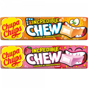 Chupa Chups Incredible Chew Orange oder Erdbeere