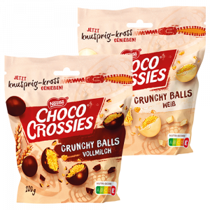 Nestlé Choco Crossies Crunchy Balls Vollmilch oder Weiß