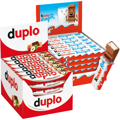 Ferrero Duplo oder Kinder Shop - Riegel SB Union