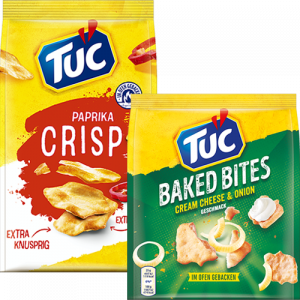 Tuc Crisp Paprika oder Baked Bites Cream Cheese & Onion